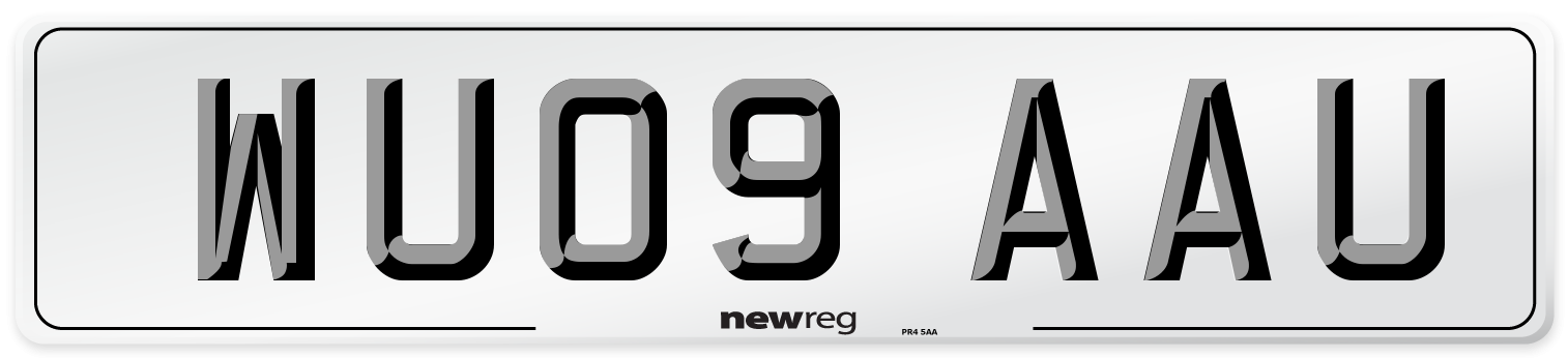 WU09 AAU Number Plate from New Reg